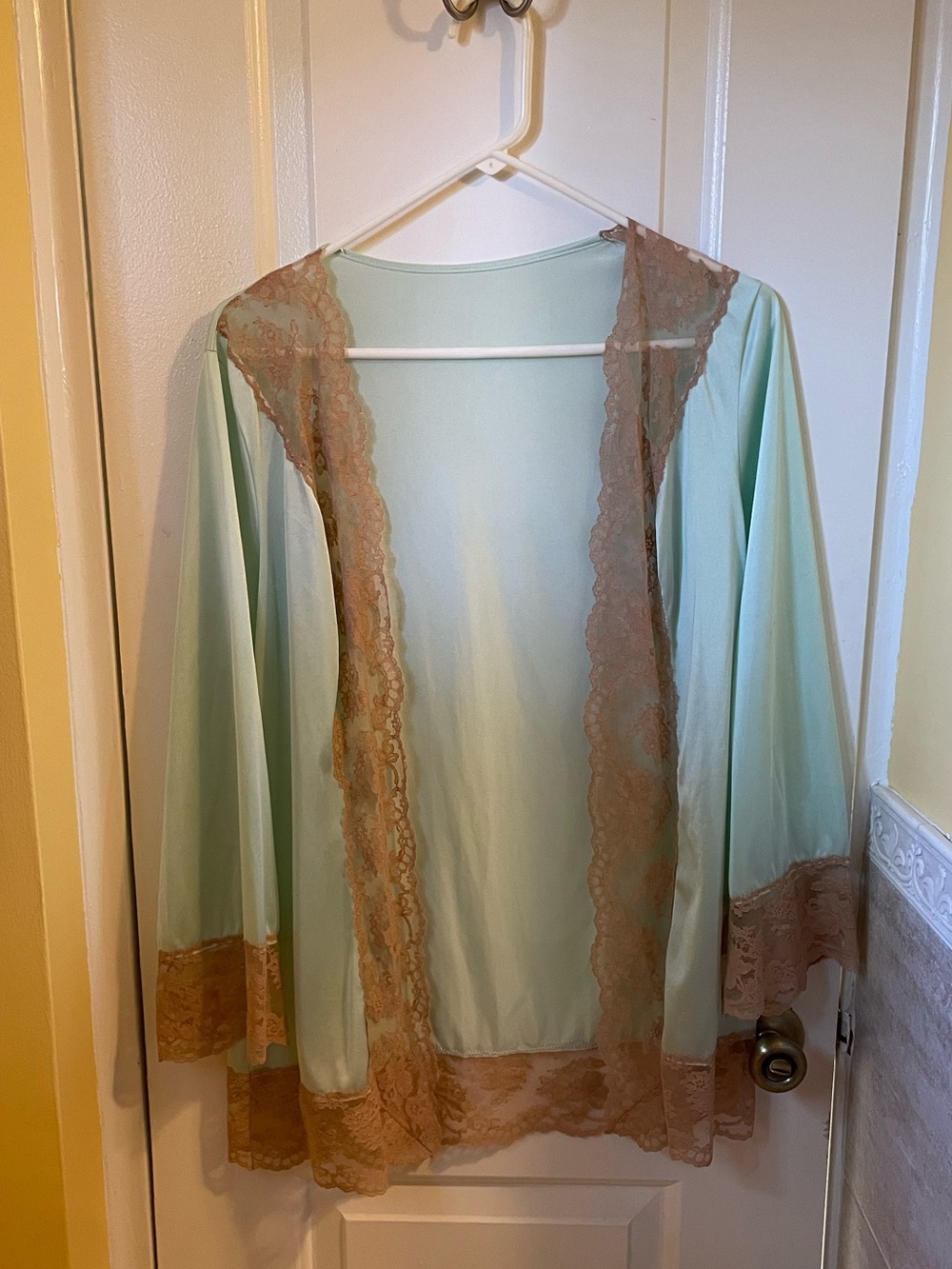 Vintage Mint Rayon Bed Jacket